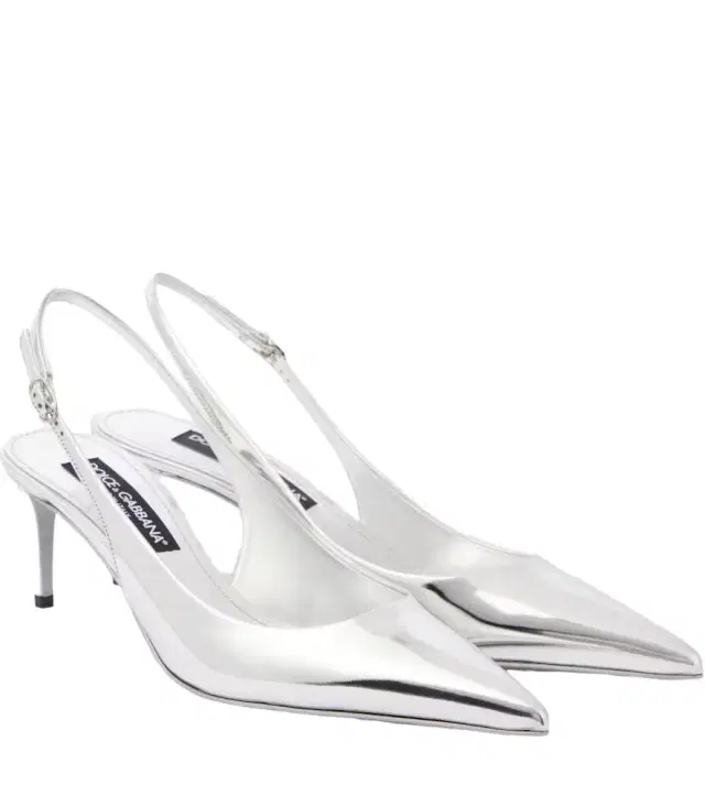 Dolce & Gabbana Metallic leather slingback pumps