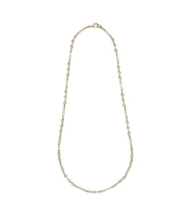 Mixed Clip 18kt gold chain necklace