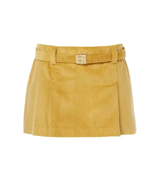 Cotton corduroy miniskirt