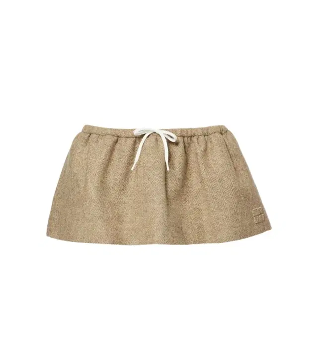Virgin wool miniskirt
