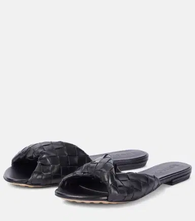 Bottega Veneta Blink Intrecciato leather slides | Thumbnail 3