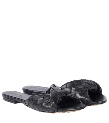 Bottega Veneta Blink Intrecciato leather slides | Thumbnail 1