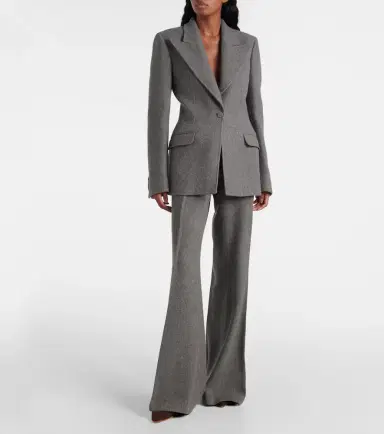Gabriela Hearst Rhein high-rise wool and cashmere flared pants | Thumbnail 5