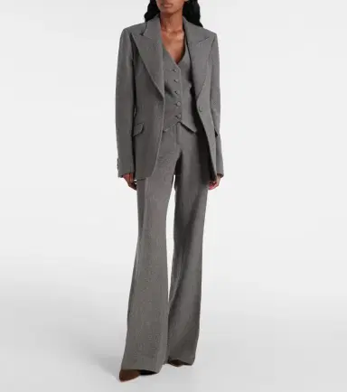 Gabriela Hearst Rhein high-rise wool and cashmere flared pants | Thumbnail 6