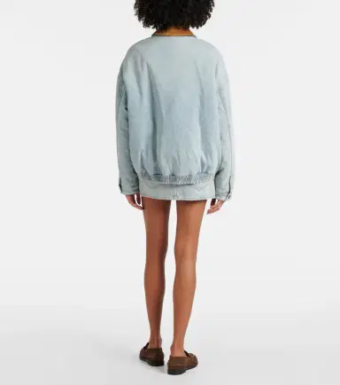 Miu Miu Logo denim puffer jacket | Thumbnail 5 Miu Miu Logo denim puffer jacket | Thumbnail 5