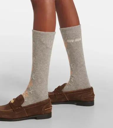 Miu Miu Wool and cashmere-blend socks | Thumbnail 4