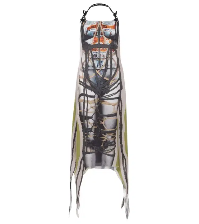 Y/Project Bondage printed midi dress
