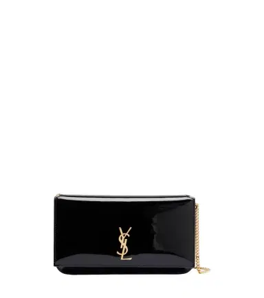 Saint Laurent Cassandre patent leather phone pouch | Thumbnail 1 Saint Laurent Cassandre patent leather phone pouch | Thumbnail 1