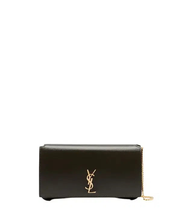 Saint Laurent Cassandre leather phone pouch