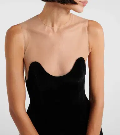 David Koma Wave tulle minidress | Thumbnail 4