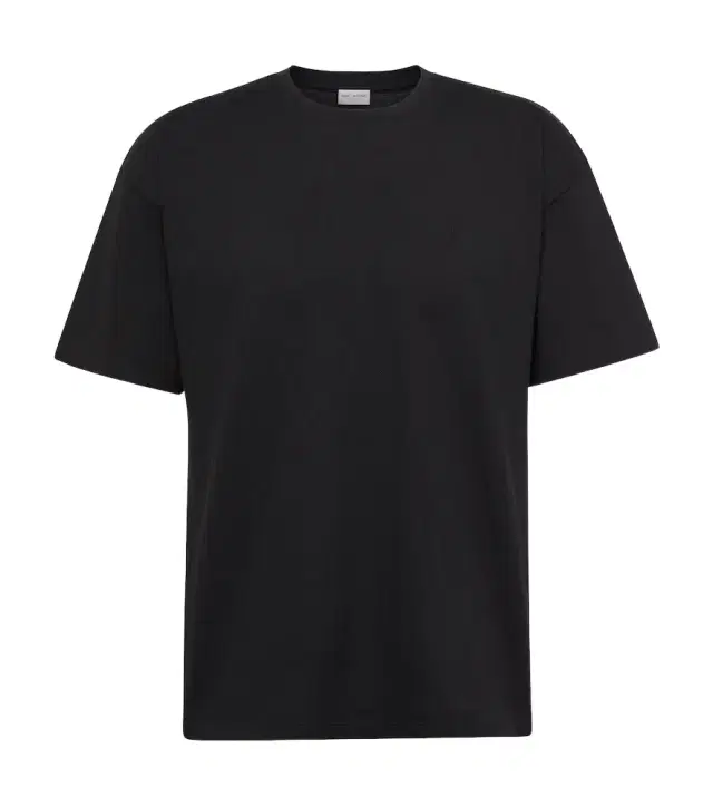 Saint Laurent Cassandre cotton-blend piqué T-shirt