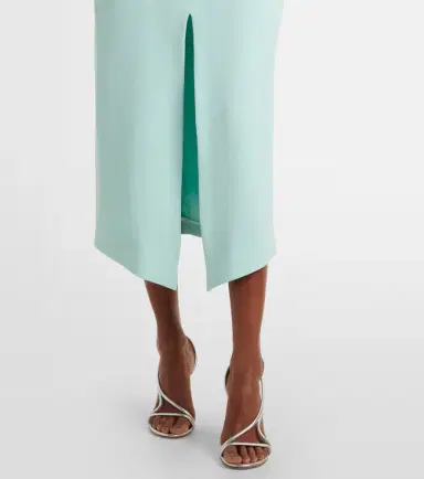 David Koma Off-shoulder feather-trimmed midi dress | Thumbnail 4
