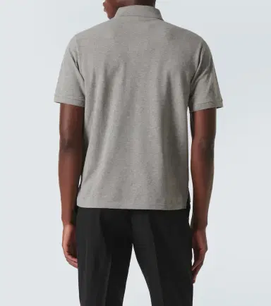 Saint Laurent Cassandre cotton-blend piqué T-shirt | Thumbnail 2