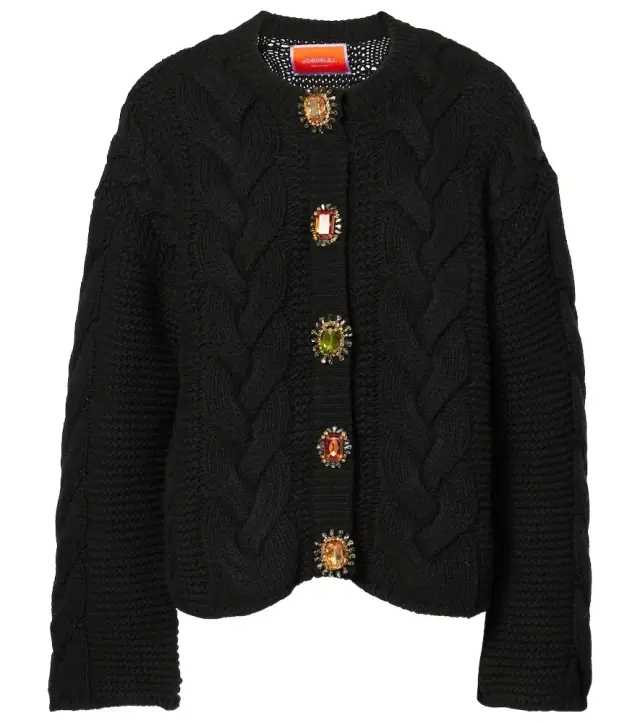 La DoubleJ Portrait embellished cardigan