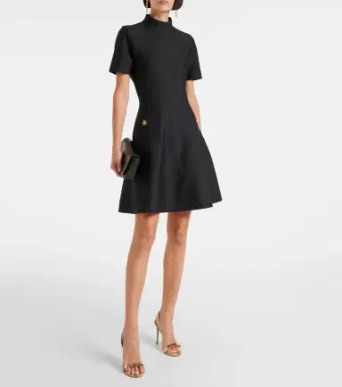 Oscar de la Renta Wool-blend minidress | Thumbnail 2 Oscar de la Renta Wool-blend minidress | Thumbnail 2