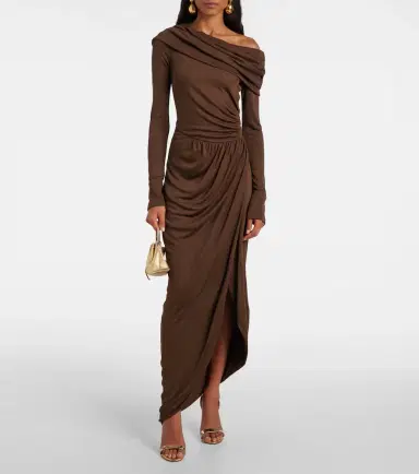 Oscar de la Renta Off-shoulder jersey gown | Thumbnail 2