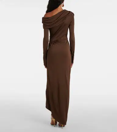 Oscar de la Renta Off-shoulder jersey gown | Thumbnail 3