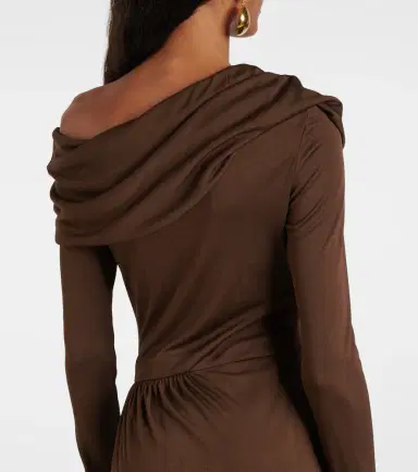 Oscar de la Renta Off-shoulder jersey gown | Thumbnail 4