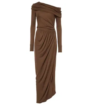 Oscar de la Renta Off-shoulder jersey gown | Thumbnail 1