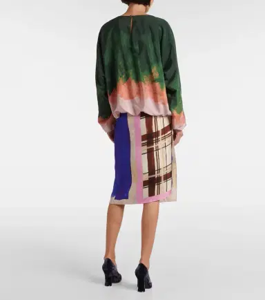 Dries Van Noten Ombré silk-blend top | Thumbnail 3