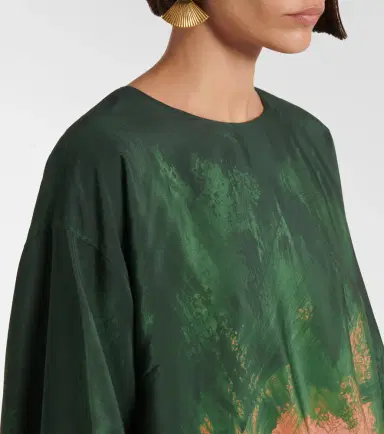 Dries Van Noten Ombré silk-blend top | Thumbnail 4