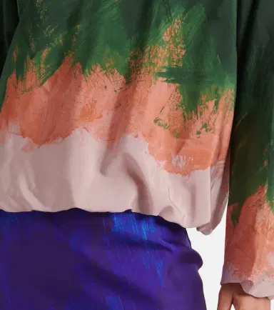 Dries Van Noten Ombré silk-blend top | Thumbnail 5