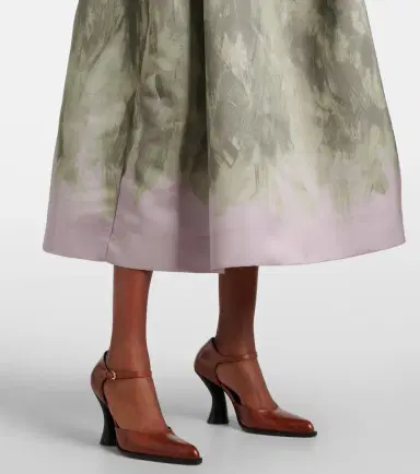 Dries Van Noten Satin midi skirt | Thumbnail 2