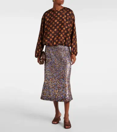 Dries Van Noten Printed satin blouse | Thumbnail 4