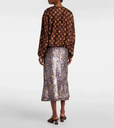 Dries Van Noten Printed satin blouse | Thumbnail 5