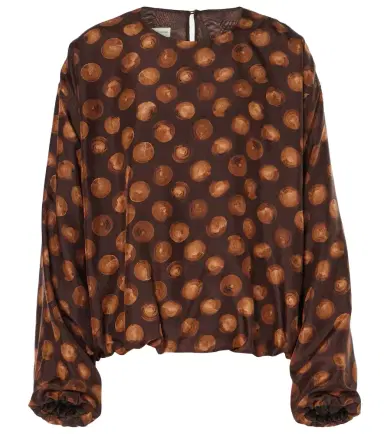 Dries Van Noten Printed satin blouse | Thumbnail 1