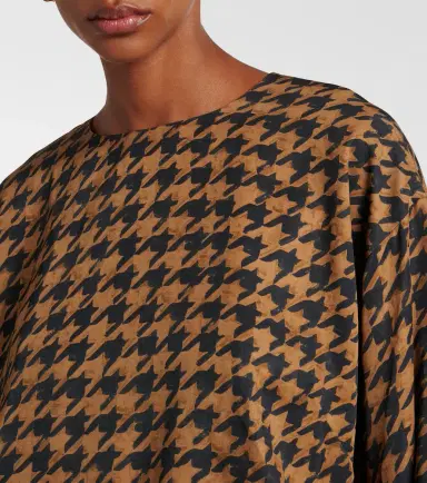 Dries Van Noten Houndstooth satin blouse | Thumbnail 4