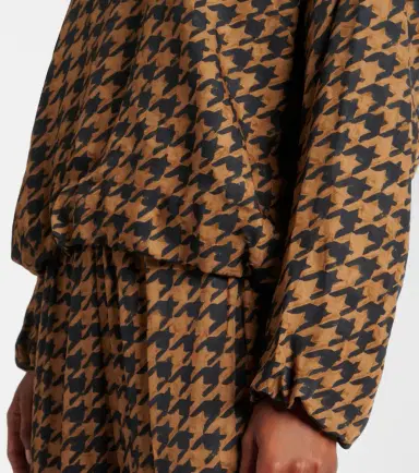 Dries Van Noten Houndstooth satin blouse | Thumbnail 6