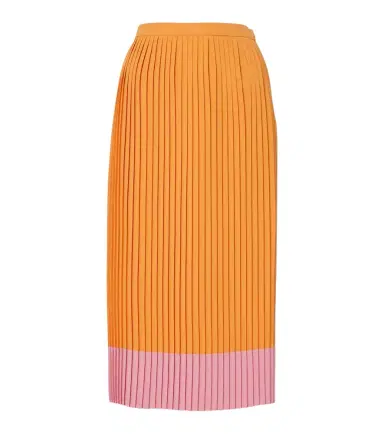 Dries Van Noten Colorblocked pleated midi skirt | Thumbnail 1