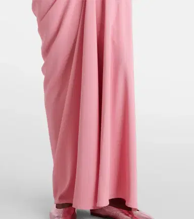 Dries Van Noten Draped crêpe maxi skirt | Thumbnail 2