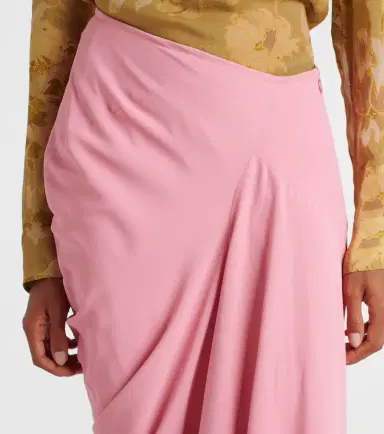 Dries Van Noten Draped crêpe maxi skirt | Thumbnail 5