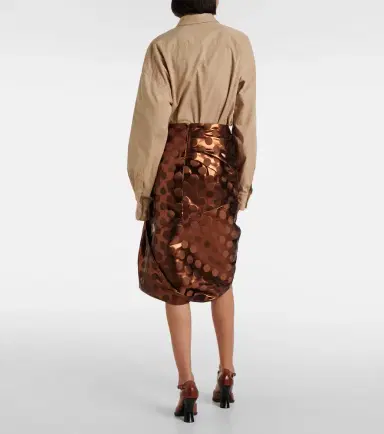 Dries Van Noten Lamé midi skirt | Thumbnail 3