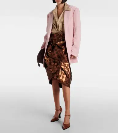Dries Van Noten Lamé midi skirt | Thumbnail 4