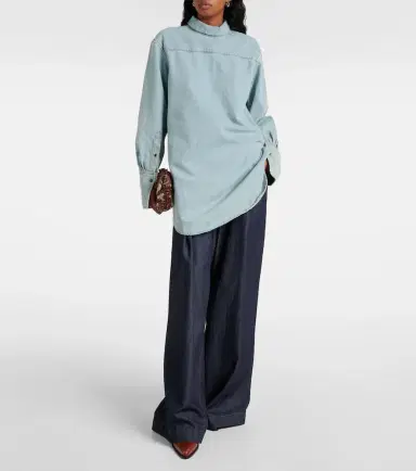 Dries Van Noten Denim turtleneck top | Thumbnail 5