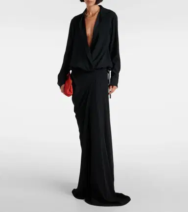 Dries Van Noten Draped maxi skirt | Thumbnail 4
