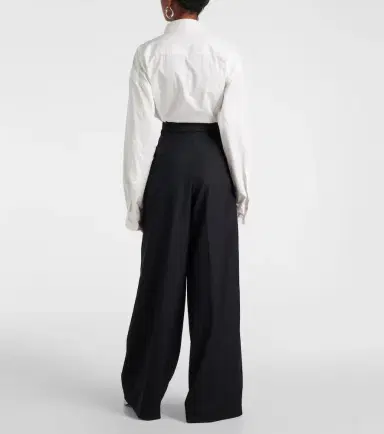 Dries Van Noten Pleated wool wide-leg pants | Thumbnail 2