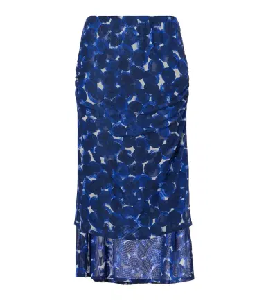 Dries Van Noten Printed gathered jersey midi skirt | Thumbnail 1