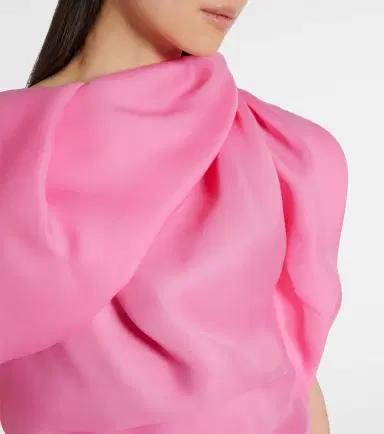 Dries Van Noten Draped silk satin top | Thumbnail 4