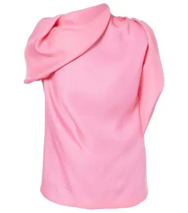 Dries Van Noten Draped silk satin top | Thumbnail 1