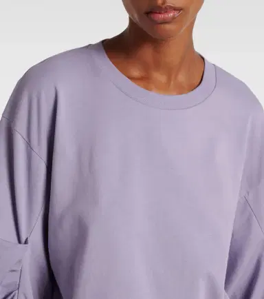 Dries Van Noten Ruched cotton jersey sweatshirt | Thumbnail 5
