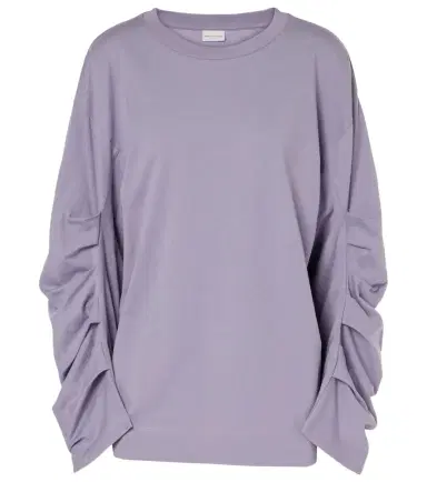 Dries Van Noten Ruched cotton jersey sweatshirt | Thumbnail 1