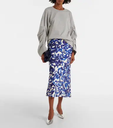 Dries Van Noten Ruched oversized cotton jersey top | Thumbnail 2