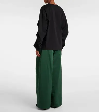 Dries Van Noten Ruched cotton jersey sweatshirt | Thumbnail 5