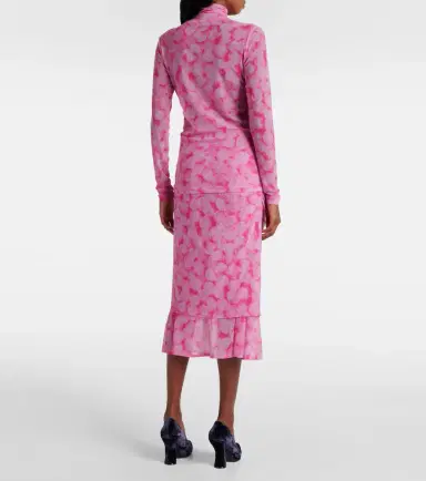 Dries Van Noten Printed high-neck jersey top | Thumbnail 3
