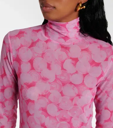 Dries Van Noten Printed high-neck jersey top | Thumbnail 5