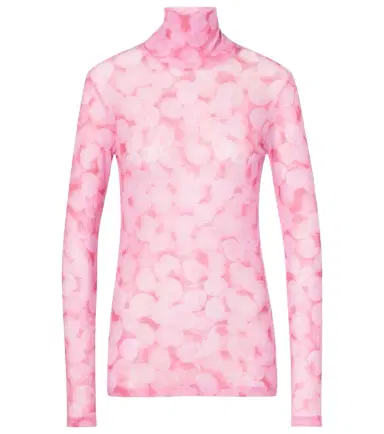 Dries Van Noten Printed high-neck jersey top | Thumbnail 1